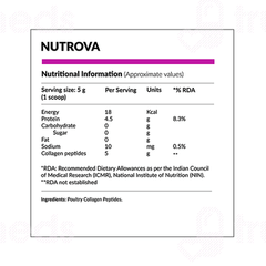 Nutrova Collagen Peptides Unflavoured Powder 300gm