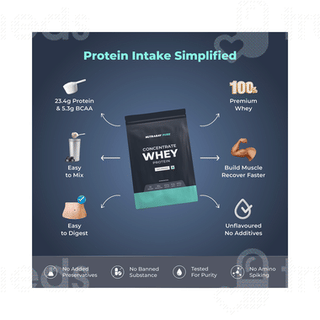 Nutrabay Pure Whey Concentrate Unflavoured Protein Powder 500gm