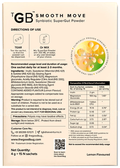 The Good Bug Daily Probiotics Smooth Move Powder 4Gm Pack Of 15 Sachets