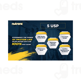 Nutrone Banana Vanilla Flavour 100% Whey Protein Powder 480gm With Shaker Free