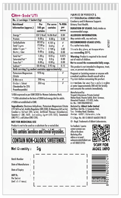 Citro Soda Uti Cranberry Flavour Powder 5gm Citro Soda Uti Cranberry Flavour Powder 5gm