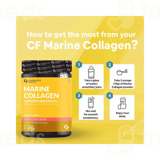 Carbamide Forte Marine Collagen Type 1 Citrus Burst Flavour Powder 200gm