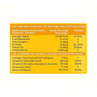 Carbamide Forte Marine Collagen Type 1 Citrus Burst Flavour Powder 200gm