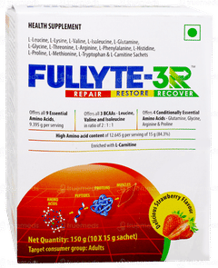 Fullyte 3r Strawberry Flavour Sachet 15gm