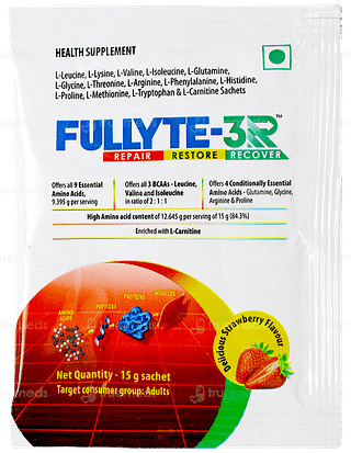Fullyte 3r Strawberry Flavour Sachet 15gm