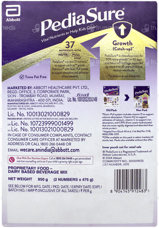 Pediasure Chocolate Flavour Refill Powder 950gm