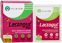 Velbiom Lactogut Kidz Orange Flavour 1gm Pack Of 10 Sachets Velbiom Lactogut Kidz Orange Flavour 1gm Pack Of 10 Sachets