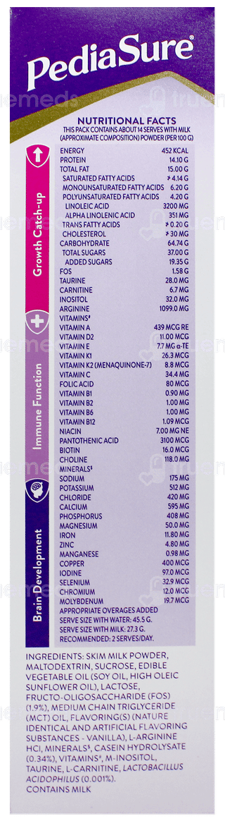 Pediasure Vanilla Flavour Refill Powder 375Gm