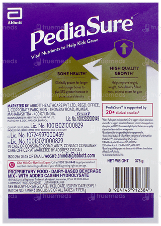 Pediasure Vanilla Flavour Refill Powder 375Gm