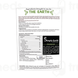 Simply Earth Black Maca Root Powder 100gm