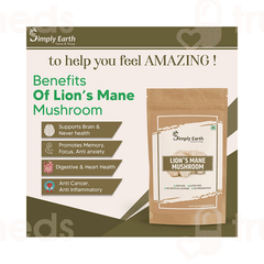 Simply Earth Lions Mane Mushroom Powder 60gm
