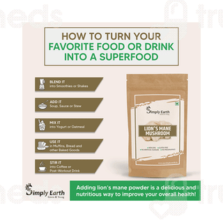 Simply Earth Lions Mane Mushroom Powder 60gm