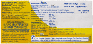 Sugar Free Gold+ With Chromium 0.75gm Pack Of 50 Sachets
