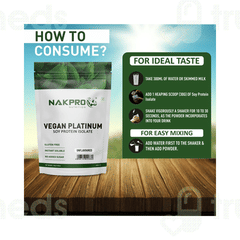 Nakpro Nutrition Vegan Platinum Soy Protein Isolate Unflavoured Powder 1000Gm