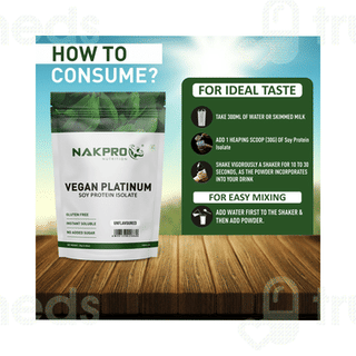 Nakpro Nutrition Vegan Platinum Soy Protein Isolate Unflavoured Powder 1000Gm