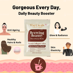 The Curen Brewing Beauty Collagen Coffee 15gm Pack Of 10 Sachets