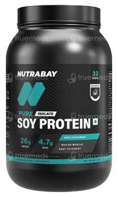 Nutrabay Pure Soy Protein Isolate Unflavoured 1Kg