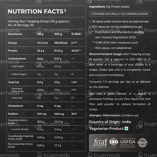 Nutrabay Pure Soy Protein Isolate Unflavoured 1Kg
