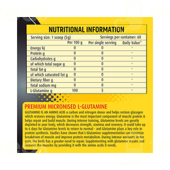Btn Premium Micronised L Glutamine Unflavoured 300gm Btn Premium Micronised L Glutamine Unflavoured 300gm
