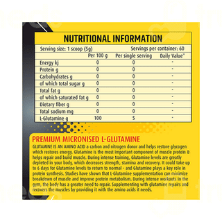 Btn Premium Micronised L Glutamine Unflavoured 300gm