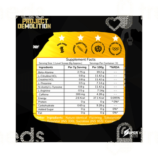 Project Demolition Xtreme Pre Workout Devils Candy 250Gm