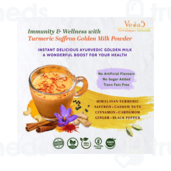 Veda5 Turmeric Saffron Golden Milk Powder 100Gm