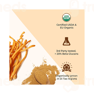 Rooted Active Naturals Cordyceps Militaris Organic Mushroom Extract 45gm