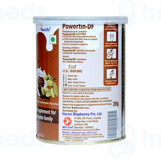 Neclife Powertin Df Chocolate Cardamom Flavour Powder 200gm