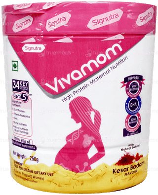 Vivamom Kesar Badam Flavour Powder Jar 250Gm