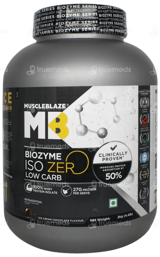 Muscleblaze Mb Biozyme Ice Cream Chocolate Flavour Whey Protein Powder 2000gm
