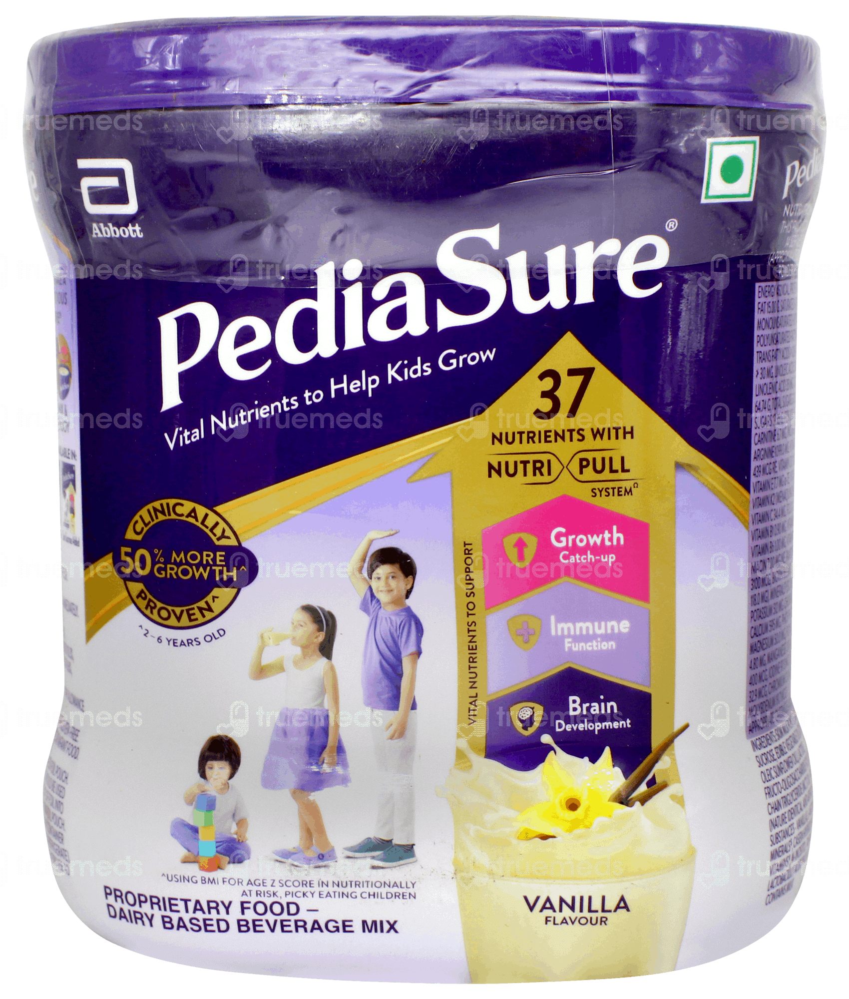 Pediasure Vanilla Flavour Powder Jar 375gm - Uses, Side Effects, Dosage ...