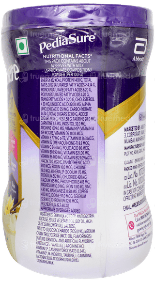 Pediasure Vanilla Flavour Powder Jar 375gm