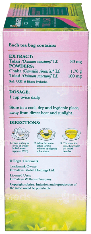 Himalaya Green Tea Tulasi 2Gm Pack Of 20 Sachets With Himalaya Complete Care Toothpaste 80Gm Free