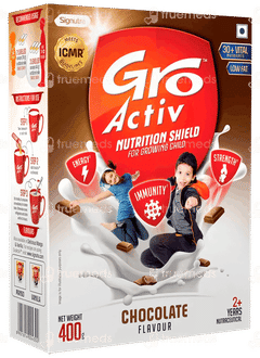Groactiv Nutrition Shield For Growing Child 2+ Years Chocolate Flavour Powder 400gm