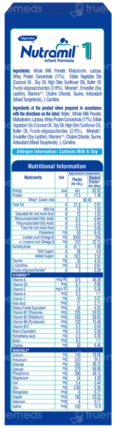 Nutramil 1 0-6 Months Infant Formula Refill Powder 400gm