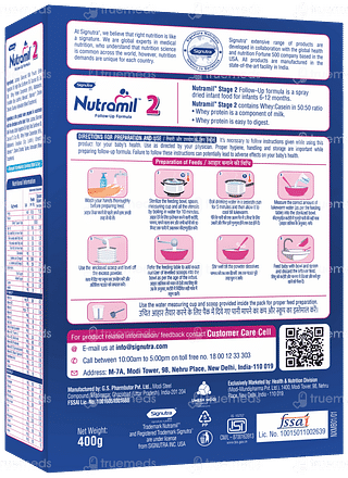 Nutramil Stage 2 6-12 Months Follow Up Formula Refill Powder 400gm