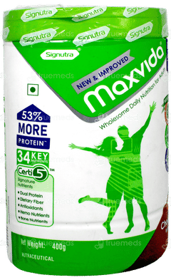 Maxvida New & Improved Chocolate Flavour Powder Jar 400gm