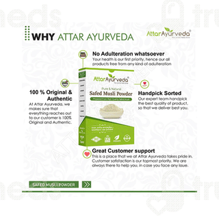 Attar Ayurveda Safed Musli Powder 100gm