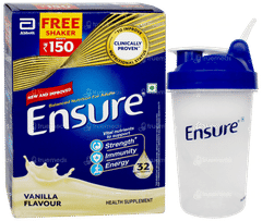 ENSURE NEW AND IMPROVED VANILLA FLAVOUR REFILL POWDER 375GM WITH SHAKER FREE