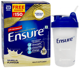 Ensure New And Improved Vanilla Flavour Refill Powder 375gm With Shaker Free
