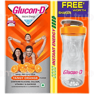 Glucon D Orange Flavour 450Gm With Shaker Free