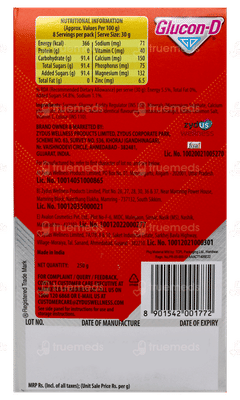 Glucon D Tangy Orange Flavour 250Gm