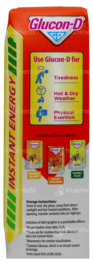 Glucon D Tangy Orange Flavour 250Gm