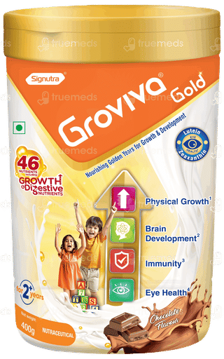 Groviva Gold For 2+ Years Chocolate Flavour Jar 400gm