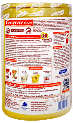 Groviva Gold For 2+ Years Chocolate Flavour Jar 400Gm