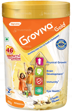 Groviva Gold For 2+ Years Vanilla Flavour Powder Jar 400gm