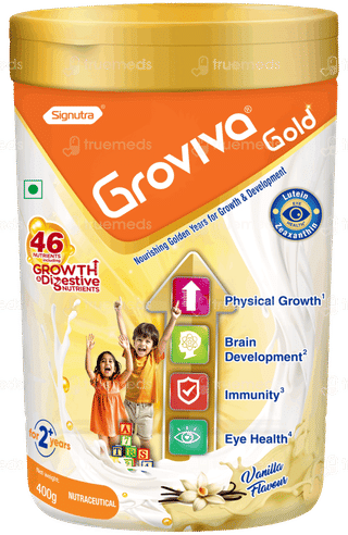 Groviva Gold For 2+ Years Vanilla Flavour Powder Jar 400gm
