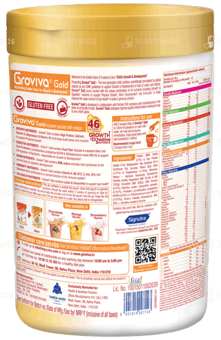 Groviva Gold For 2+ Years Vanilla Flavour Powder Jar 400gm