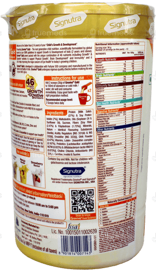 Groviva Gold For 2+ Years Vanilla Flavour Powder Jar 400Gm