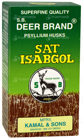 Deer Brand Sat Isabgol Psyllium Husk Powder 50gm